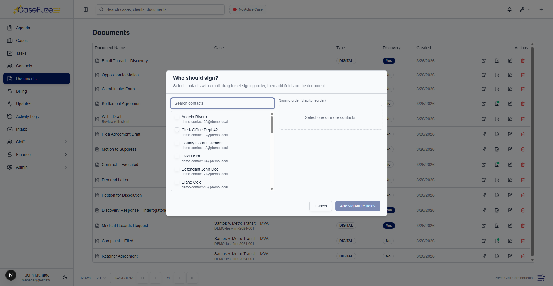 E-Signature Integration